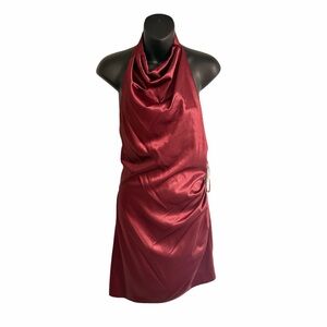 Gianni Bini Rich Burgundy Satin Dress